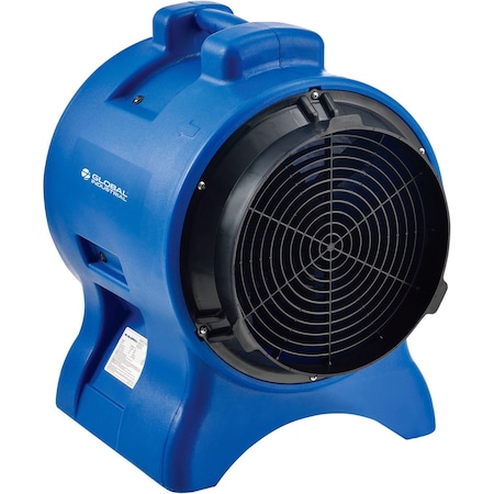 Global Industrial 12 Confined Space Blower Fan, Rotomold Plastic, 1 Speed, 2700 CFM, 1 HP 293036